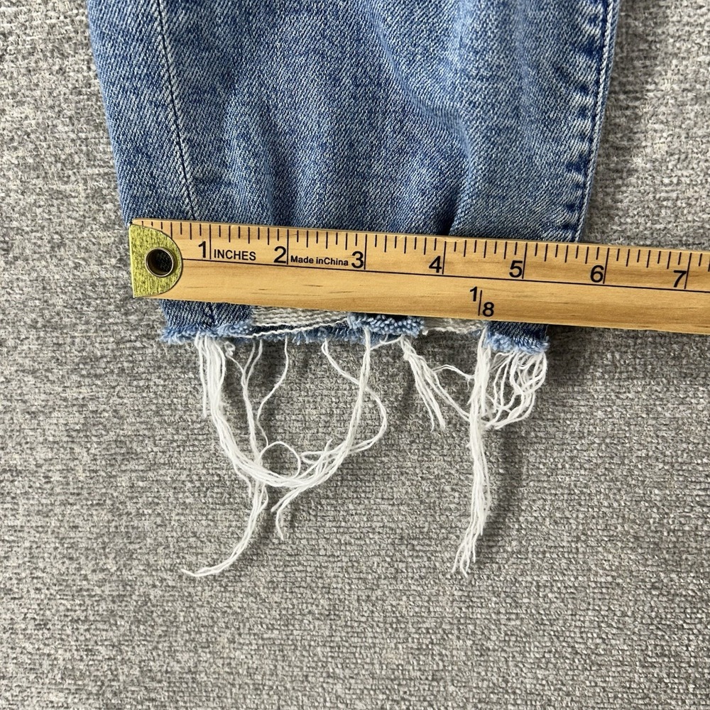 Mother The Almost Saint Cropped Jeans Women Size 25 Blue Denim Distressed - Picture 11 of 13